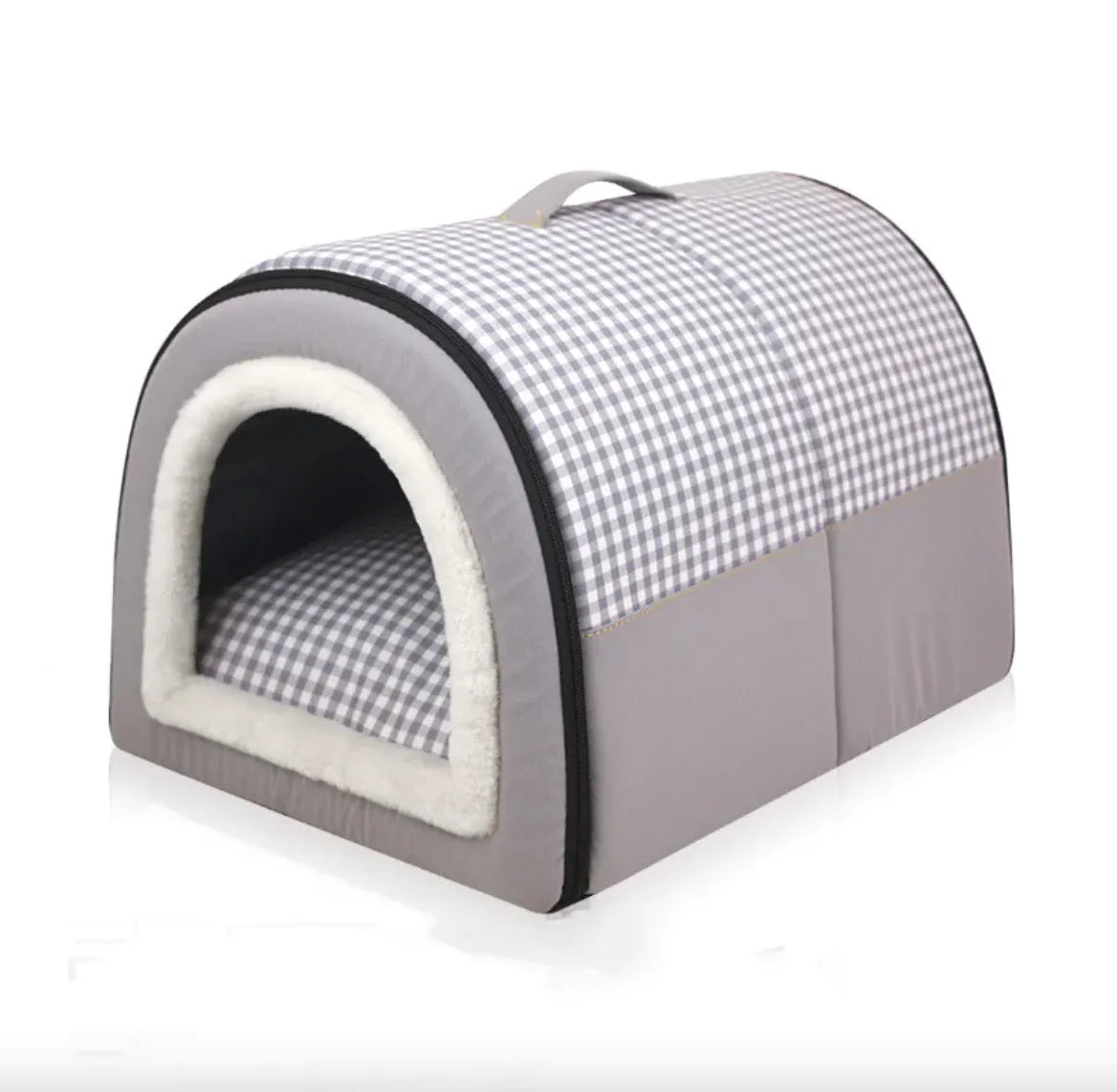 Winter Thickened Semi-Enclosed Pet Bed